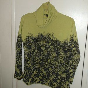 COPY - Lafayette 148 yellow green Cowell 100% Cashmere S